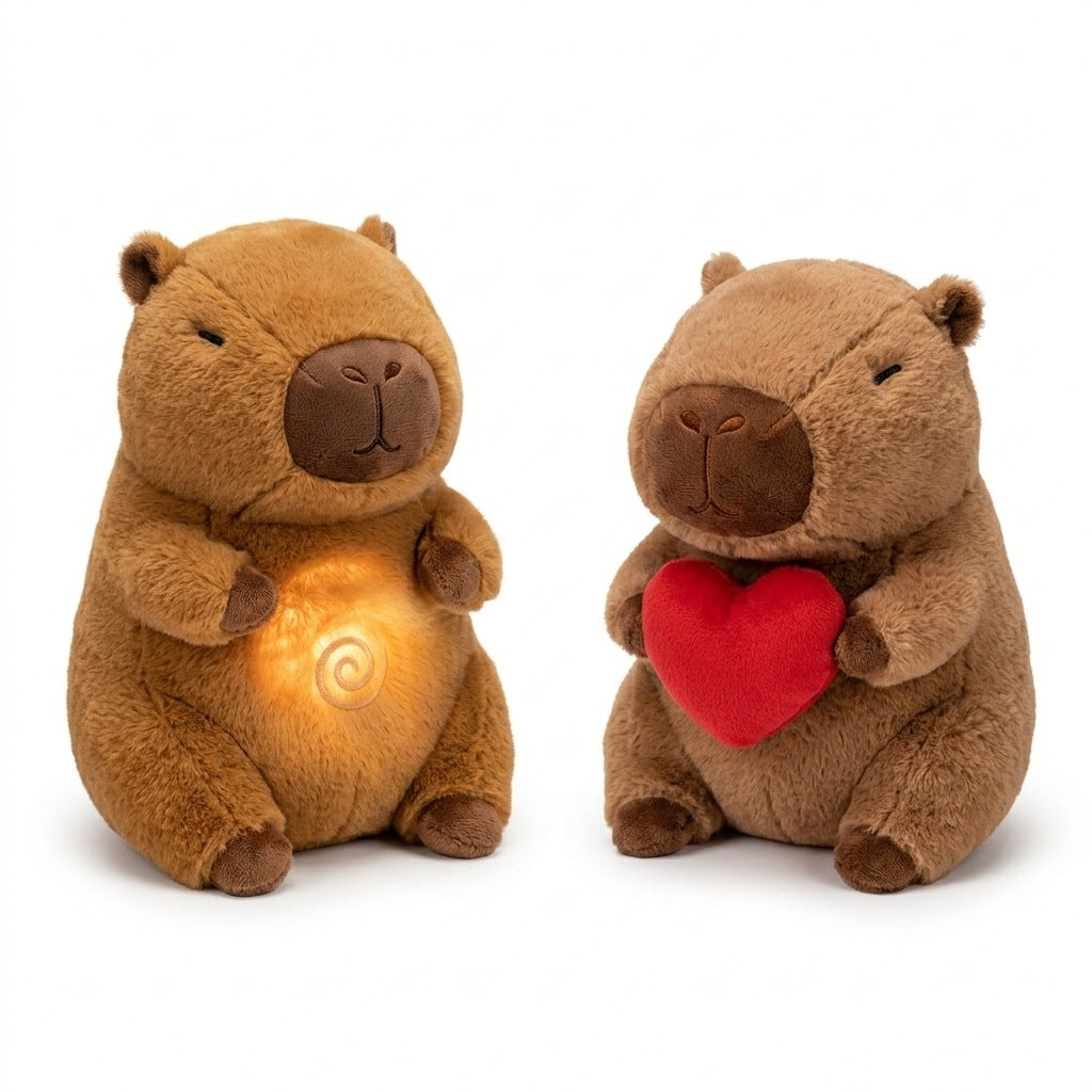 Pack Duo Capybara Respirant & Capybara Cœur – Peluchou