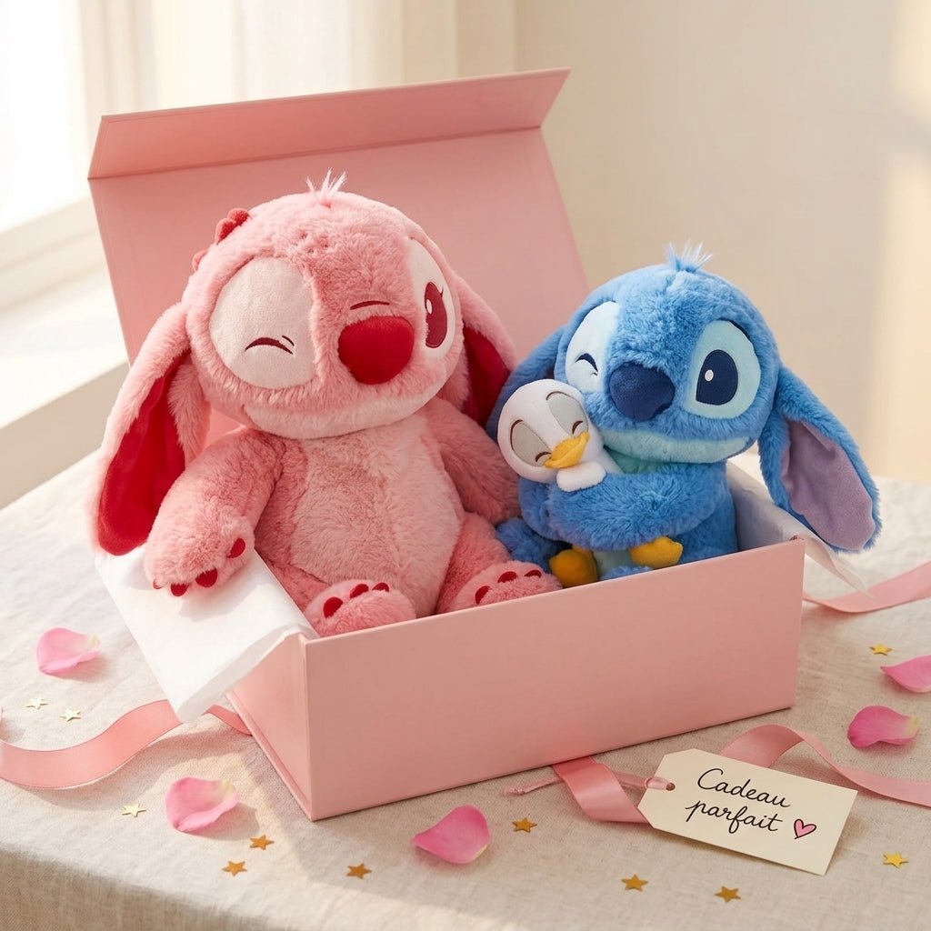 Pack Duo Stitch Peluchou – Lilou Pink Édition Limitée + Stitch Day 2024 | Cadeau Parfait - PELUCHOU