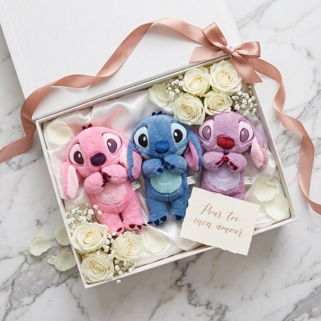 Pack Trio Stitch Respirant – 3 Peluches Veilleuses Apaisantes | Peluchou - PELUCHOU