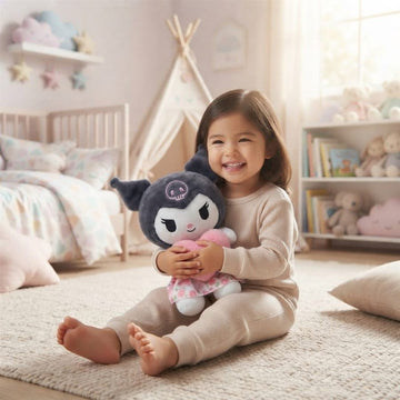 Enfant avec peluche 20 cm Kuromi - Peluchou