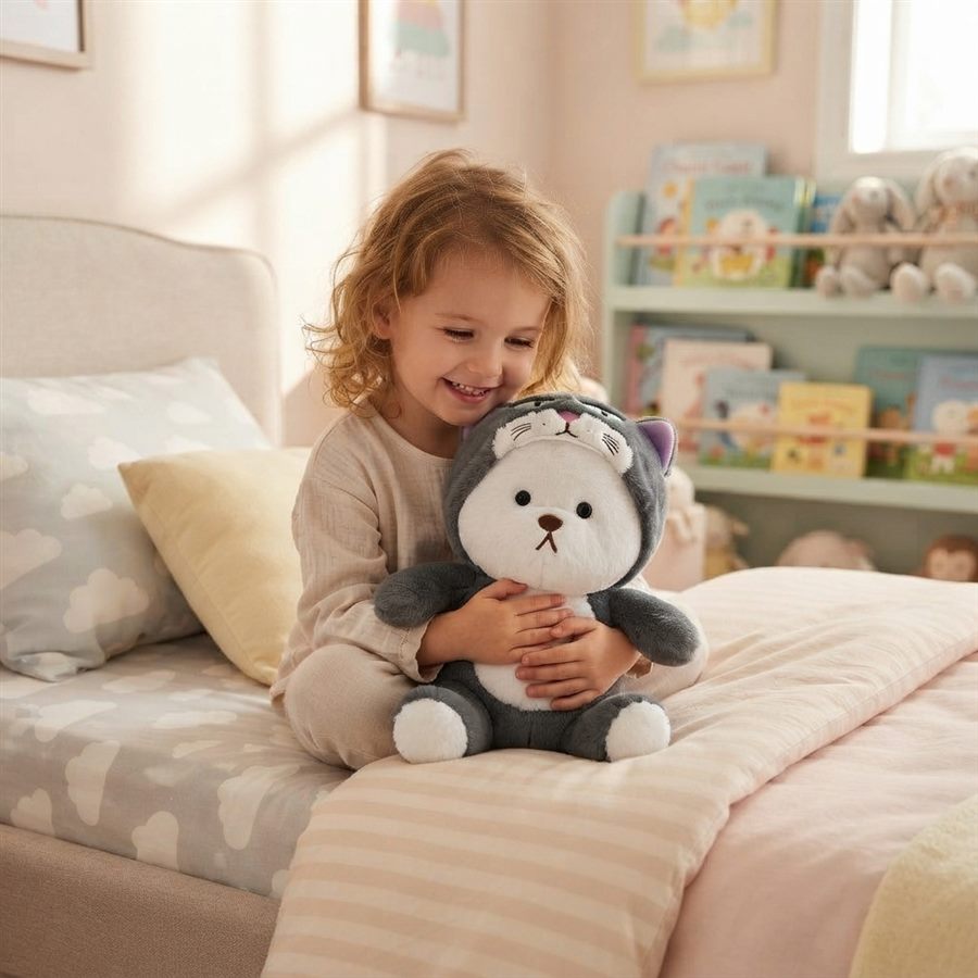 Enfant avec peluche 35 cm - Peluchou