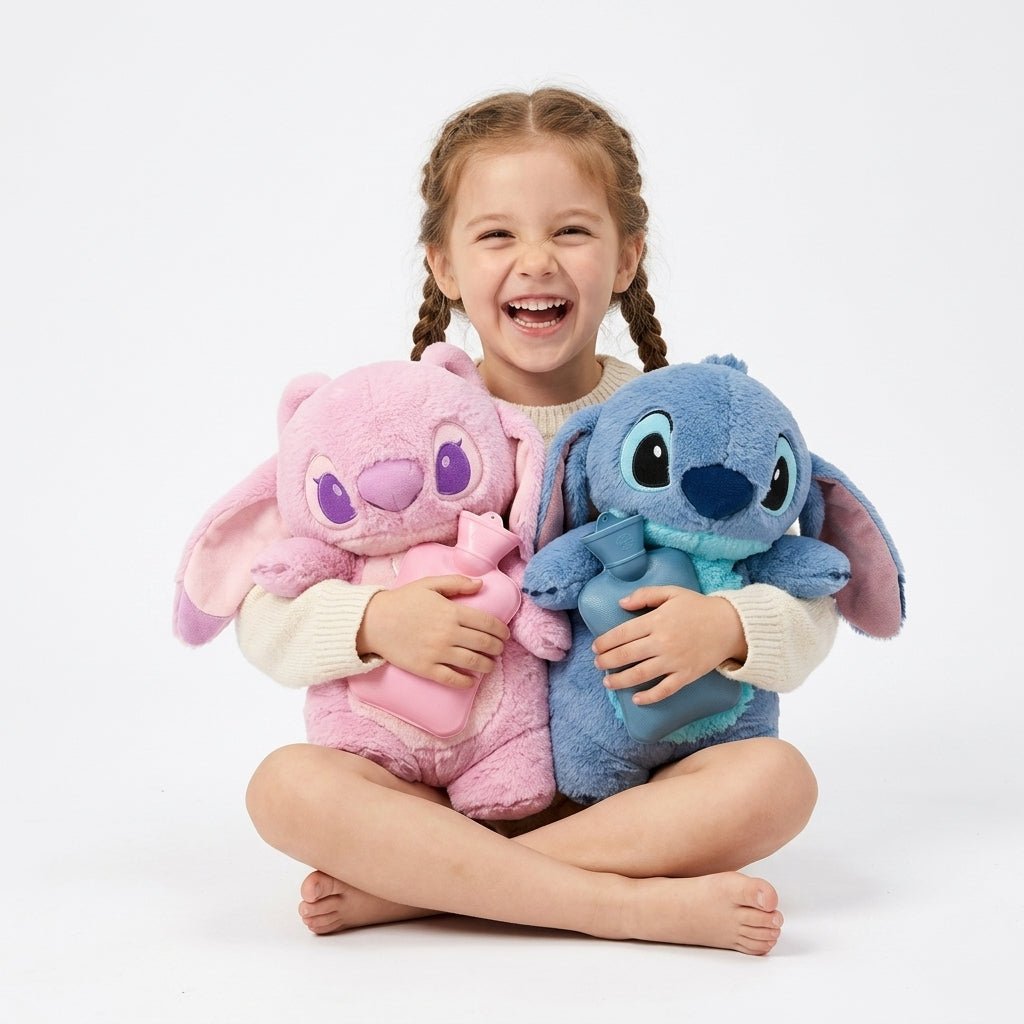 Peluche avec Bouilotte Angel ou Stitch - PELUCHOU