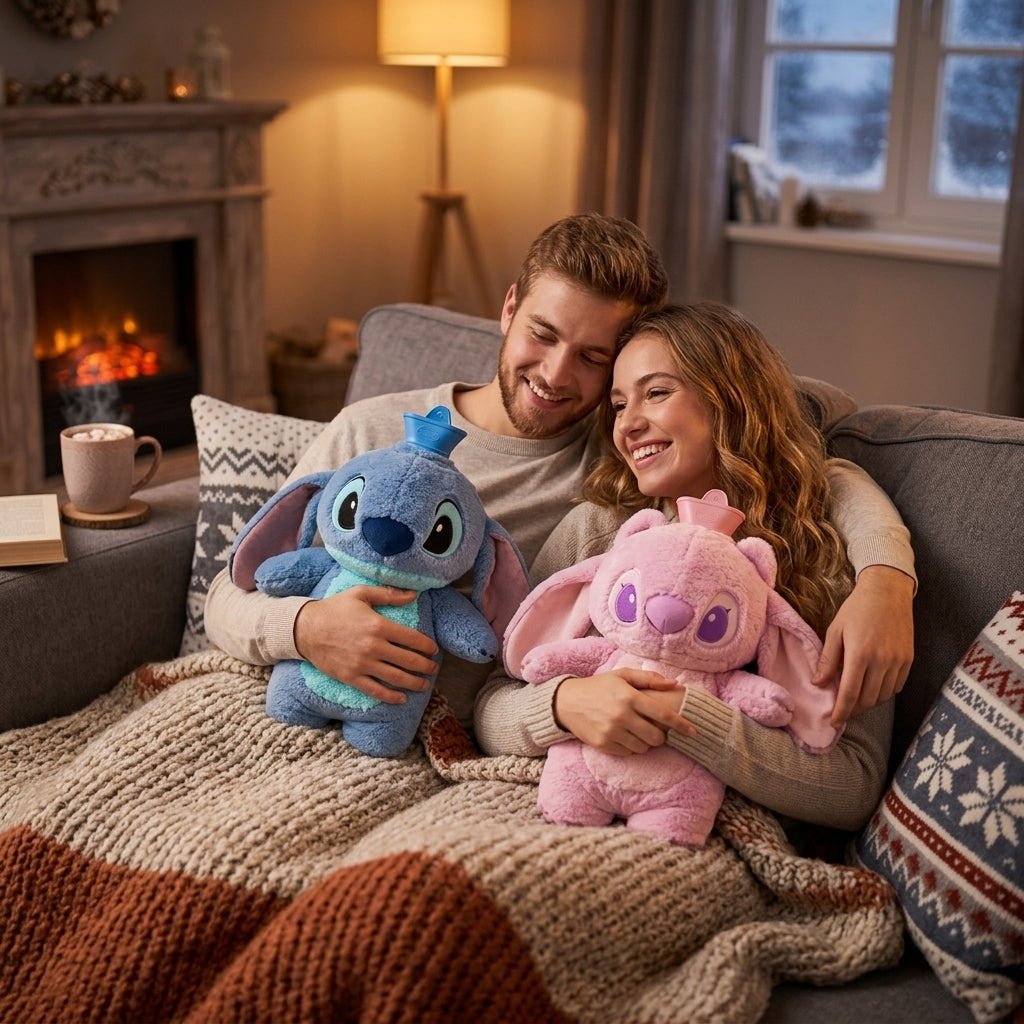 Peluche avec Bouilotte Angel ou Stitch - PELUCHOU