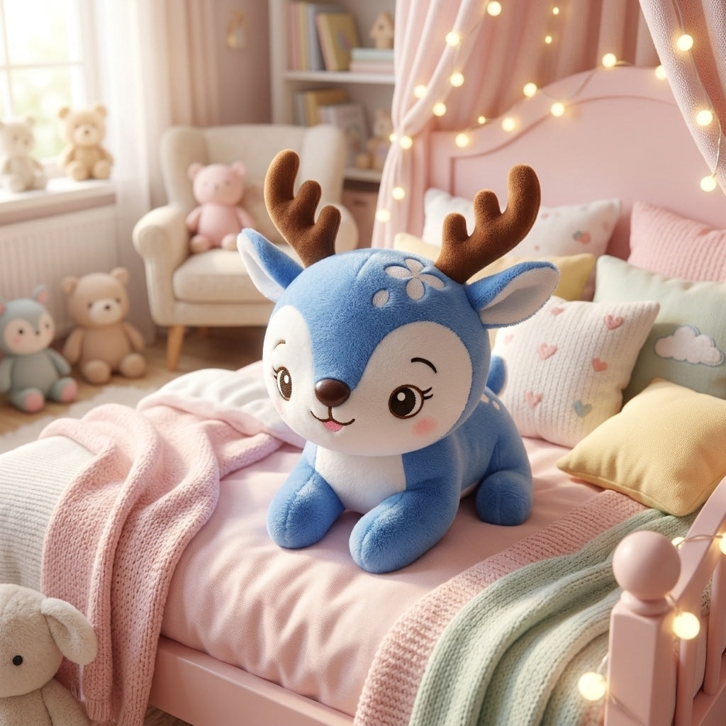 Peluche Cerf Bleu 20cm – Peluchou