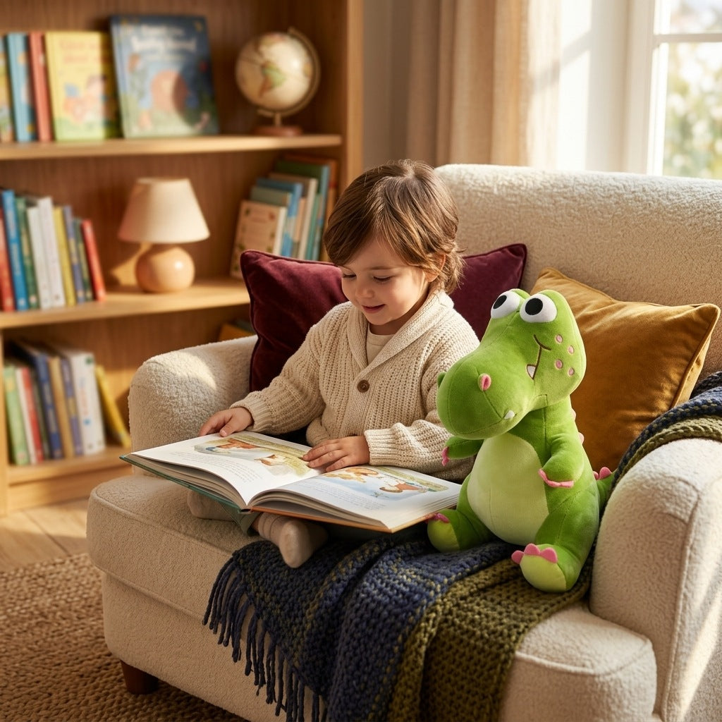 Peluche Dragon Vert 35cm – Peluchou