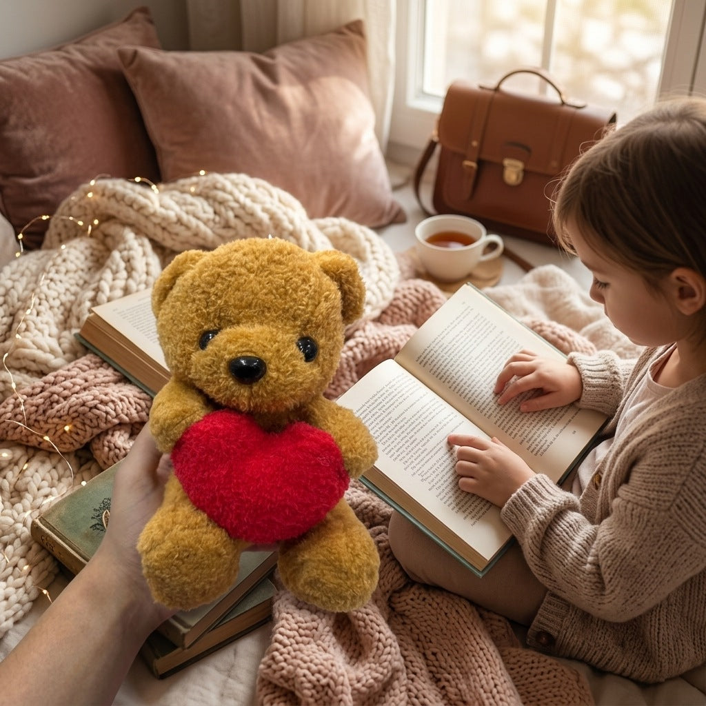 Peluche Ours Câlin Cœur 20cm – Peluchou