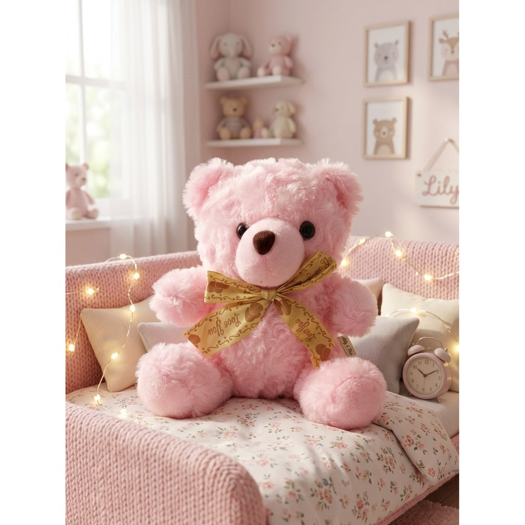 Ours Nœud Doré 20cm – Peluchou