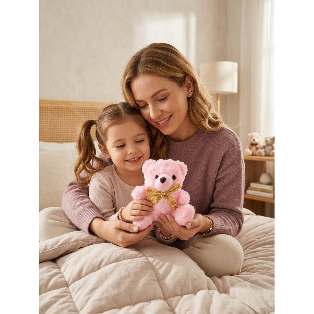 Ours Nœud Doré 20cm – Peluchou