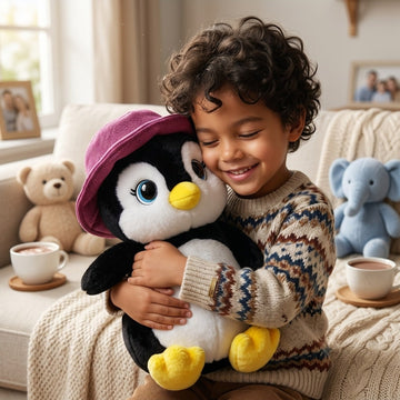 Peluche Pingouin Chapeau 35cm – Peluchou