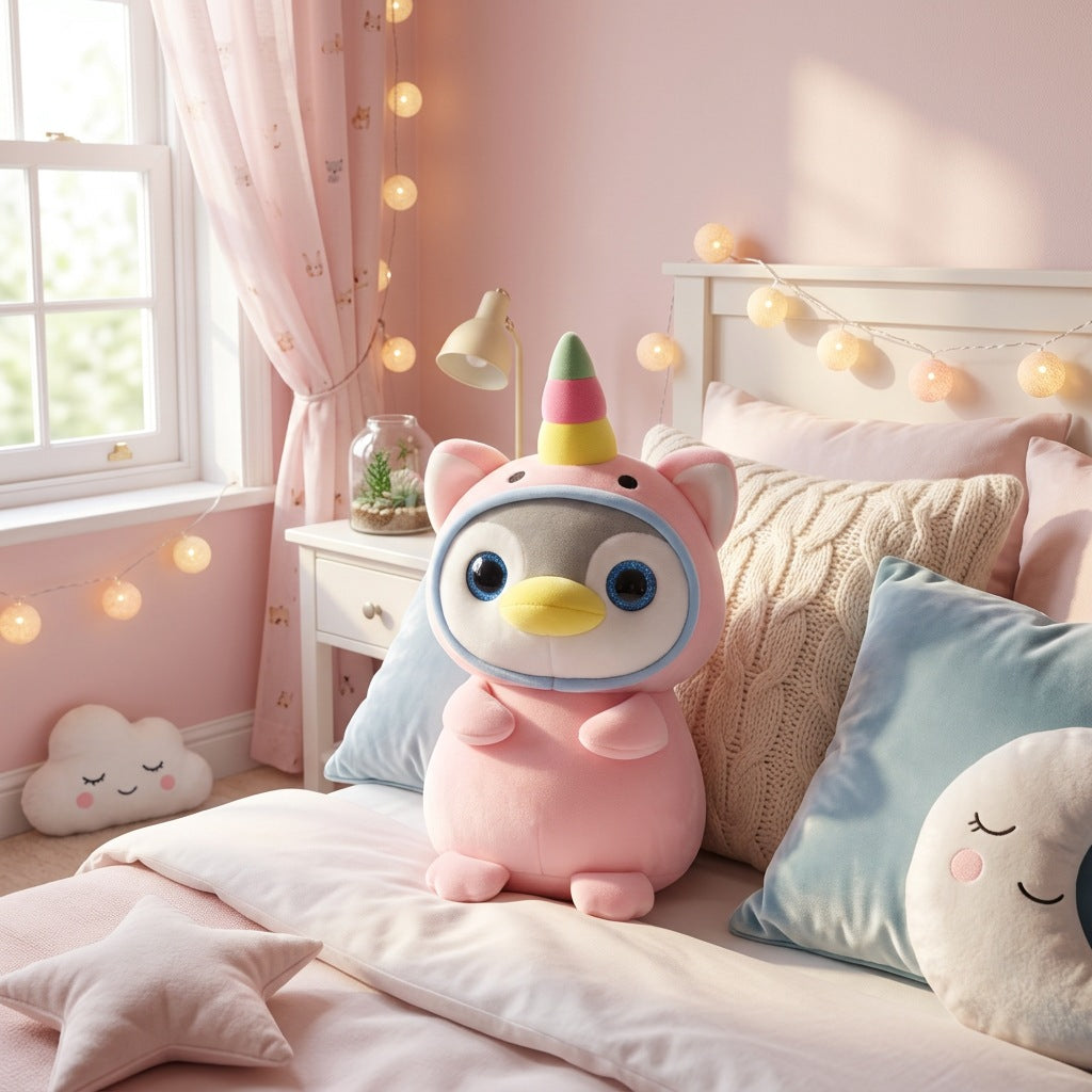 Peluche Pingouin Licorne 35cm – Peluchou