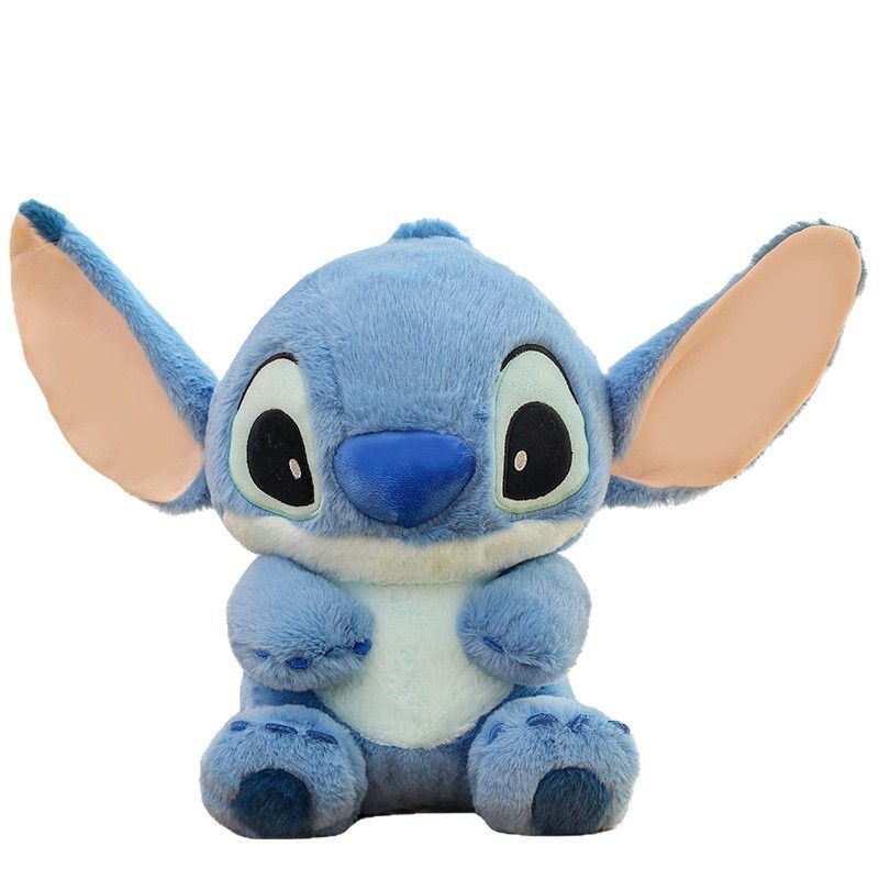 Peluche Pressme assis Stitch Bleu – 32 cm ou 40 cm - PELUCHOU