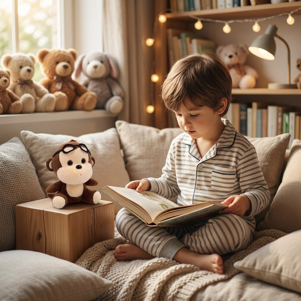 Peluche Singe à Lunettes 20cm – Peluchou